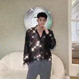Litlookz Studio Shiny Sequin Sheer Shirt, view 5