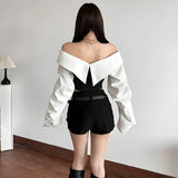 Litlookz Studio Shirt Corset Top, view 4