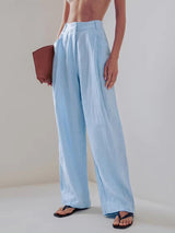 Litlookz Studio Shirt & Pants Blue Two Piece Set, view 4