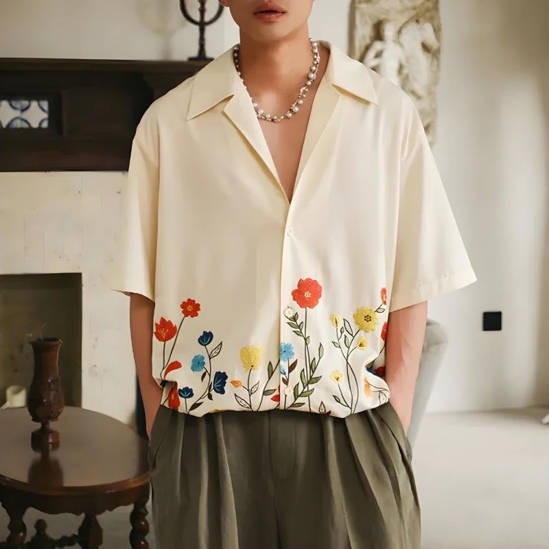 Litlookz Studio Short Sleeve Flowers Shirt