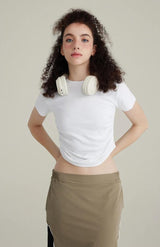 Litlookz Studio Side Ruched Crop Top, view 5