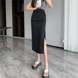 Litlookz Studio Side Slit Midi Skirt, view 4