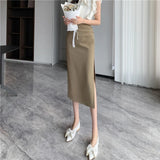 Litlookz Studio Side Slit Midi Skirt, view 5