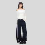 Litlookz Studio Side Stripe Wide Jeans, view 3