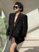 Litlookz Studio Silver Hearts Blazer, view 2