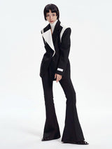 Litlookz Studio Single Button Color Block Blazer, view 2
