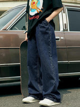 Litlookz Studio Skater Wide Leg Denim Jeans, view 6