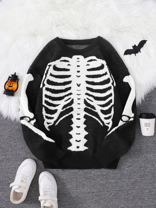 Litlookz Studio Skeleton Pullover Sweater