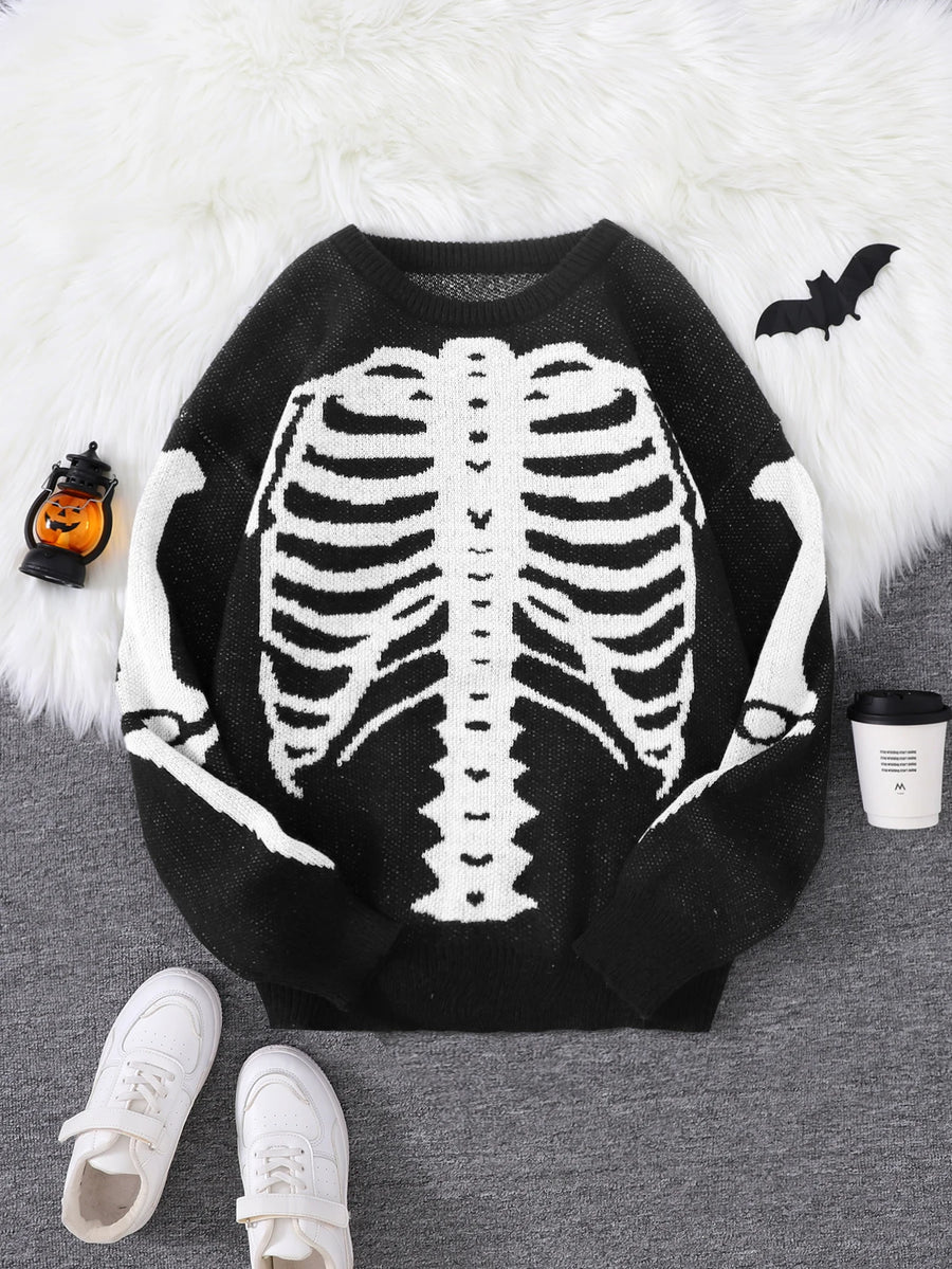 Litlookz Studio Skeleton Pullover Sweater