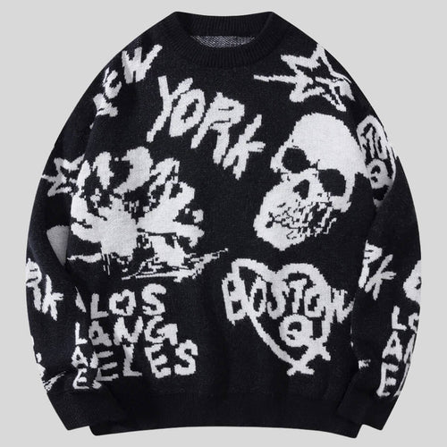 Litlookz Studio Skull Sweater