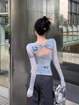 Litlookz Studio Sky Cut Out Ruched Top, view 2