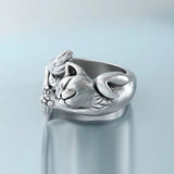 Litlookz Studio Sleeping Cat Ring, view 2