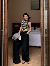Litlookz Studio Sleeveless Plaid Top, view 5