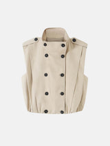 Litlookz Studio Sleeveless Trench Vest Top, view 3