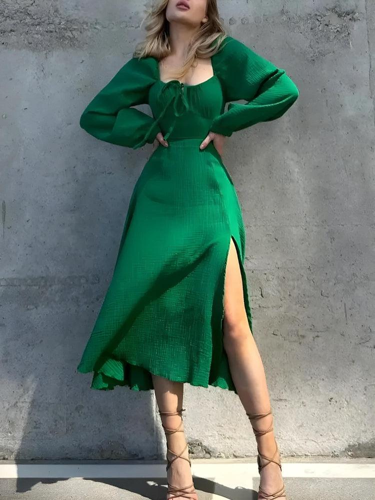 Litlookz Studio Slit Midi Dress