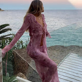 Litlookz Studio Snakeskin Blouse & Maxi Skirt Two Piece Set, view 2