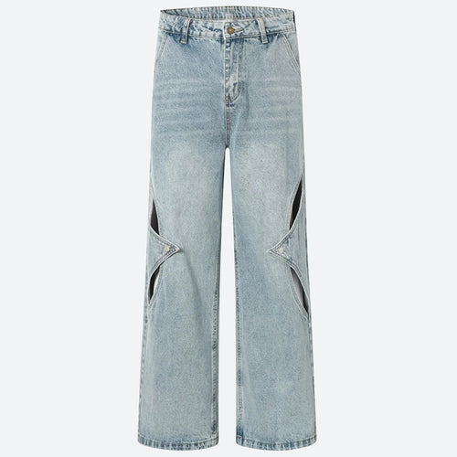 Litlookz Studio Snap Button Cut Out Jeans