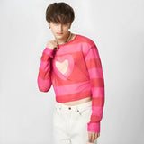 Litlookz Studio Soft Boy Heart Cut Out Crop Top, view 3