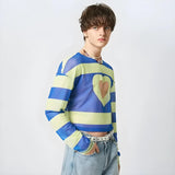 Litlookz Studio Soft Boy Heart Cut Out Crop Top, view 5