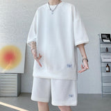 Litlookz Studio Soft Boy Sweatshirt & Sweatshorts Two Piece Set, view 5