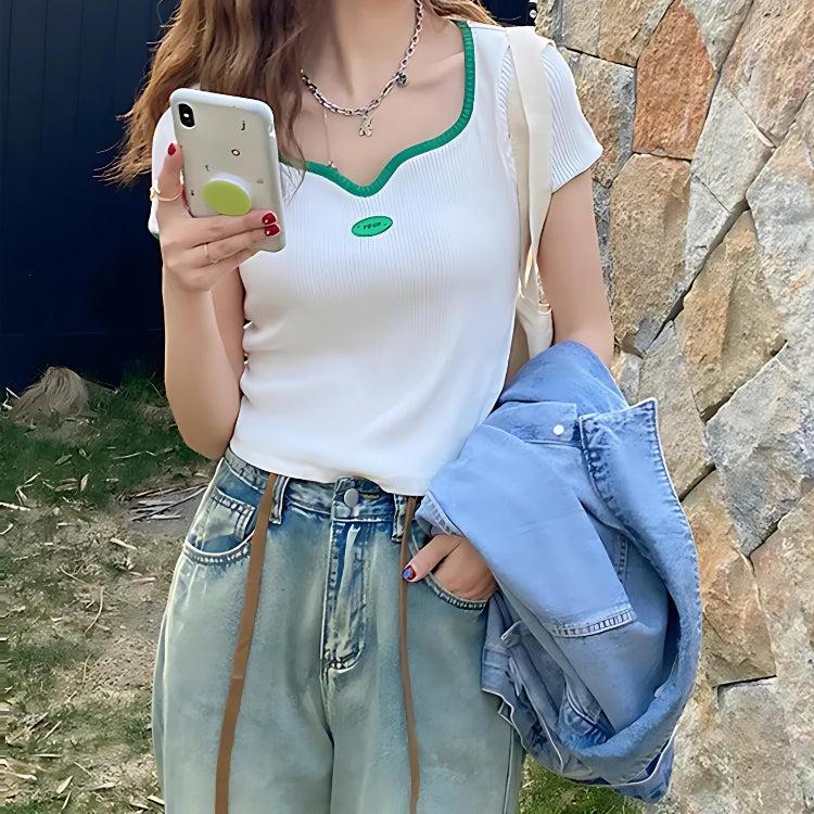 Litlookz Studio Soft Girl Basic Corduroy Top