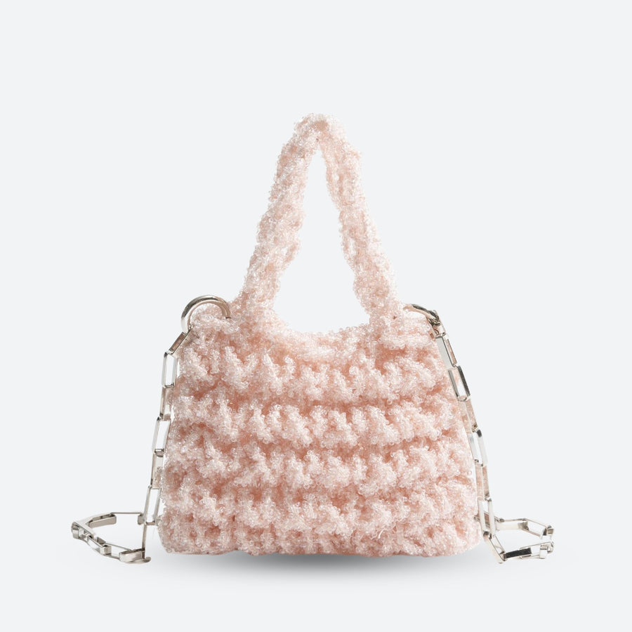 Litlookz Studio Soft Girl Beaded Chain Strap Handbag