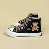 Litlookz Studio Bear Lace Up Canvas Shoes, view 3