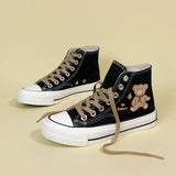 Litlookz Studio Bear Lace Up Canvas Shoes, view 4