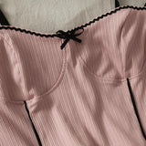 Litlookz Studio Soft Girl Bow Corduroy Top, view 4
