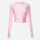Litlookz Studio Soft Girl Candy Pink Metallic Top, view 3
