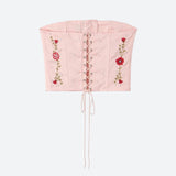 Litlookz Studio Soft Girl Embroidered Beaded Corset Top, view 3