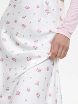 Litlookz Studio Soft Girl Floral Satin Midi Skirt, view 6