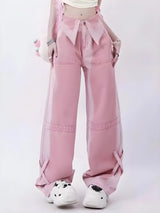 Litlookz Studio Soft Girl Folded Waist Jeans, view 4