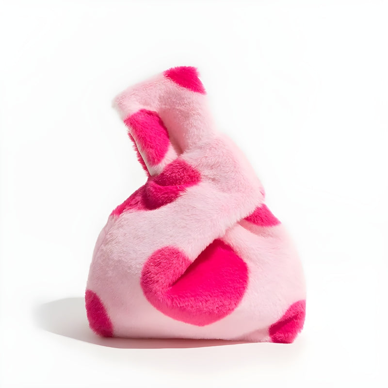 Litlookz Studio Soft Girl Heart Fluffy Wrist Bag
