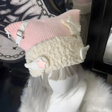 Litlookz Studio Soft Girl Kawaii Wings Knitted Beanie, view 4