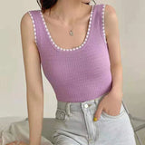 Litlookz Studio Soft Girl Knitted Tank Top, view 2