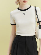 Litlookz Studio Soft Girl Minimal Heart Tee, view 2