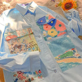 Litlookz Studio Soft Girl Oil Painting Shirt, view 3
