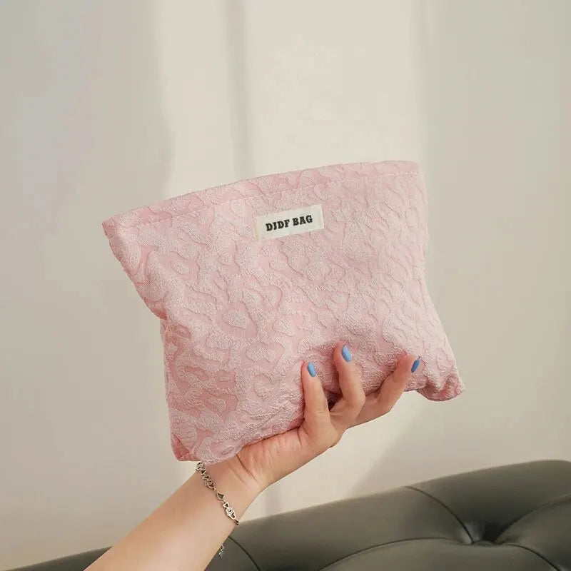 Litlookz Studio Soft Girl Pink Leopard Makeup Bag