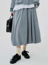 Litlookz Studio Soft Girl Plaid Bubble Midi Skirt, view 4