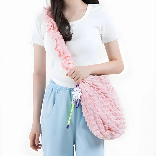Litlookz Studio Soft Girl Quilted Ruched Hobo Bag