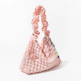 Litlookz Studio Soft Girl Quilted Ruched Hobo Bag, view 3