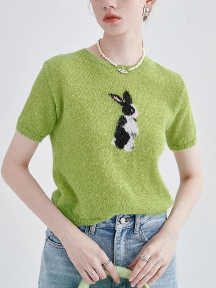 Litlookz Studio Soft Girl Rabbit Knitted Top