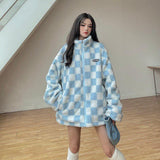 Litlookz Studio Soft Girl Reversible Checkered Jacket, view 3