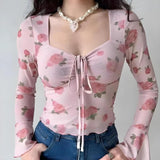 Litlookz Studio Soft Girl Rose Garden Mesh Top, view 3