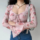 Litlookz Studio Soft Girl Rose Garden Mesh Top, view 4