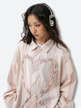 Litlookz Studio Soft Girl Ruffled Heart Shirt, view 2