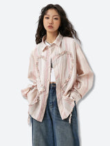 Litlookz Studio Soft Girl Ruffled Heart Shirt, view 4