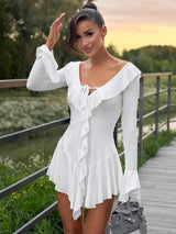 Litlookz Studio Soft Girl Ruffled Mini Dress, view 6