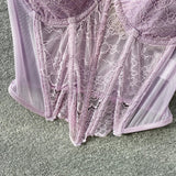 Litlookz Studio Soft Girl Sheer Lace Corset Top, view 4